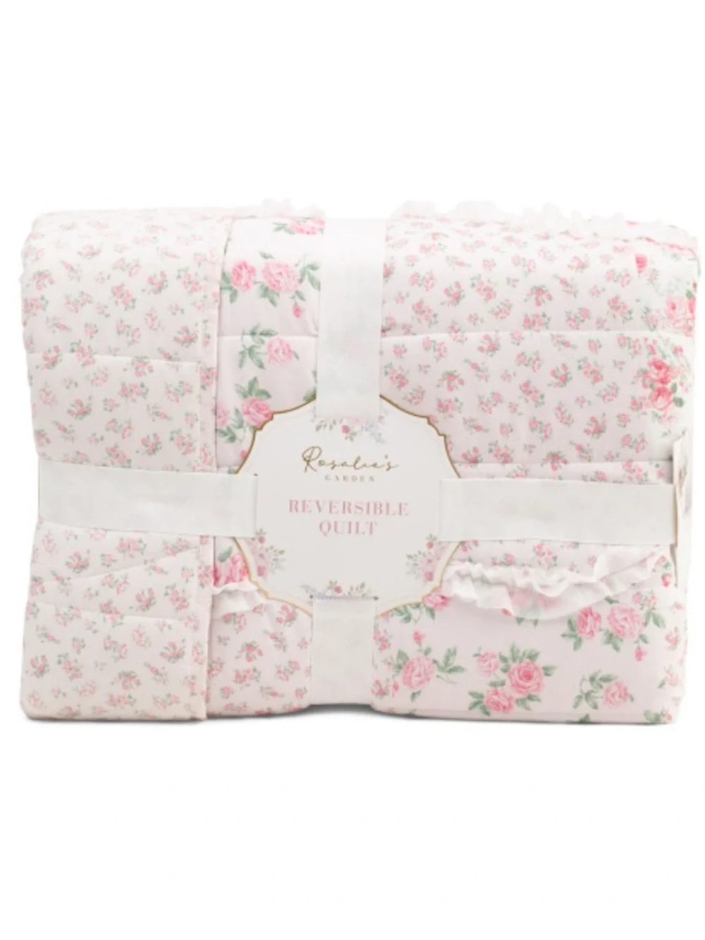 Rosalie’s Pink Floral Reversible Quilt